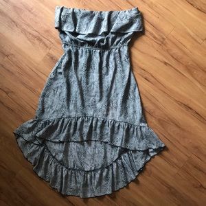 Strapless high-low dress